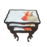 Whirling dervish Black Wooden Nesting Table